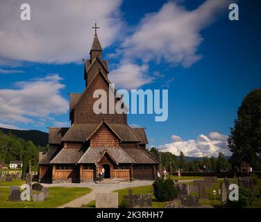 Heddal Stabkirche, Norways grösste Stabkirche, Notodden Gemeinde, Norwegen Stockfoto