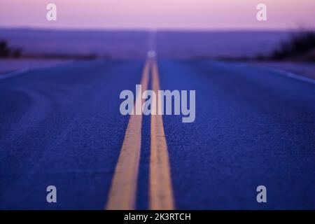 Rute in Pampas Landescape, Provinz La Pampa, Patagonien Argentinien Stockfoto