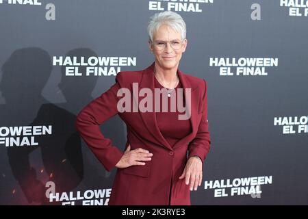 Madrid, Spanien. 28. September 2022. Die amerikanische Schauspielerin Jamie Lee Curtis nimmt an der Fotozelle „Halloween: El Final“ (Halloween endet) im Villamagna Hotel in Madrid Teil. Kredit: SOPA Images Limited/Alamy Live Nachrichten Stockfoto