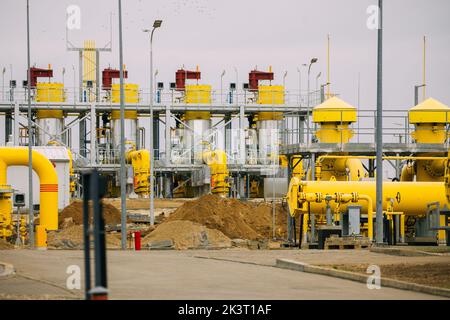 27. September 2022, Goleniow, Polen: 27. 2022. September. Goleniow, Polen. Verdichterstation der neuen Erdgasleitung zwischen dem norwegischen Sektor der Nordsee und Polen - Baltic Pipe. Foto: JP Black ****POLAND SLOVAKIA OUT* (Bildnachweis: © JP Black/ZUMA Press Wire) Stockfoto