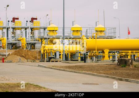 27. September 2022, Goleniow, Polen: 27. 2022. September. Goleniow, Polen. Verdichterstation der neuen Erdgasleitung zwischen dem norwegischen Sektor der Nordsee und Polen - Baltic Pipe. Foto: JP Black ****POLAND SLOVAKIA OUT* (Bildnachweis: © JP Black/ZUMA Press Wire) Stockfoto