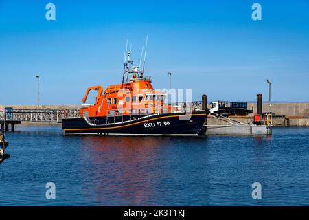 RNLI Rettungsboot RNLB David Kirkaldy Kilronan Harbour, Inishmore, die größte der Aran-Inseln, Galway, Irland Stockfoto
