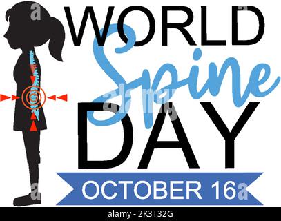Illustration zum World Spine Day Banner Stock Vektor