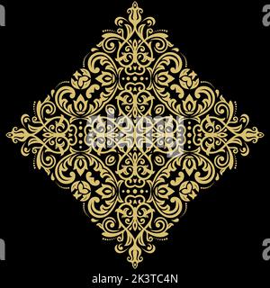 Orientalisches Muster mit Arabesken und goldenen floralen Elementen. Traditionelle klassische goldene Verzierung. Vintage-Muster mit Arabesken Stockfoto