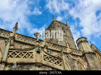 Die Kirche St. Johannes der Täufer Axbridge Somerset England Stockfoto