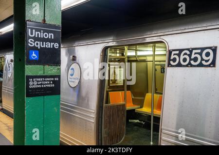 U-Bahn-Station Union Square, Manhattan, New York, USA Stockfoto