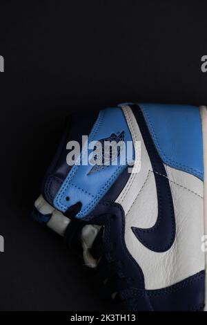 Seltene Nike Air Jordan 1 Sneaker. Nike Hype Sneaker Stockfoto