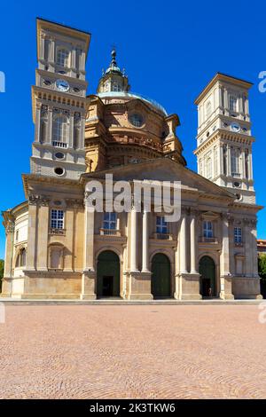 Die Wallfahrtskirche von Vicoforte (Santuario Regina Montis Regalis) ist eine monumentale Kirche in der Gemeinde Vicoforte, Provinz Cuneo, Piemont, Stockfoto