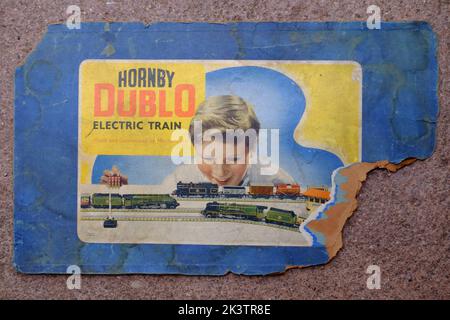 Hornby Dublo elektrische Zug Set Spielzeug-Box Stockfoto