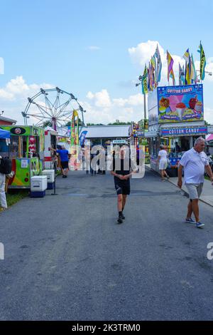 Elizabethtown, PA, USA – 26. August 2022: Die jährliche Landwirtschaftsmesse der Gemeinschaft läuft auf dem Messegelände. Stockfoto