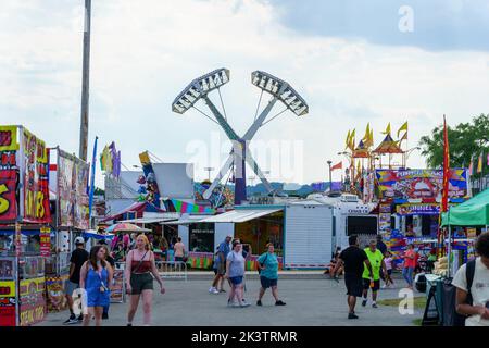 Elizabethtown, PA, USA – 26. August 2022: Die jährliche Landwirtschaftsmesse der Gemeinschaft läuft auf dem Messegelände. Stockfoto