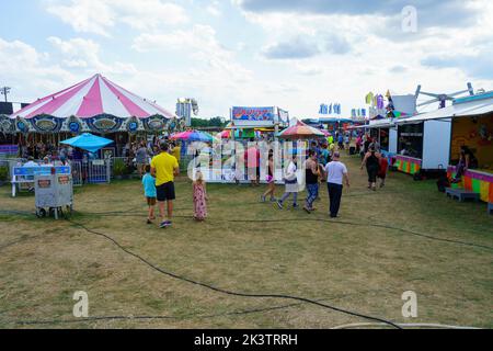 Elizabethtown, PA, USA – 26. August 2022: Die jährliche Landwirtschaftsmesse der Gemeinschaft läuft auf dem Messegelände. Stockfoto