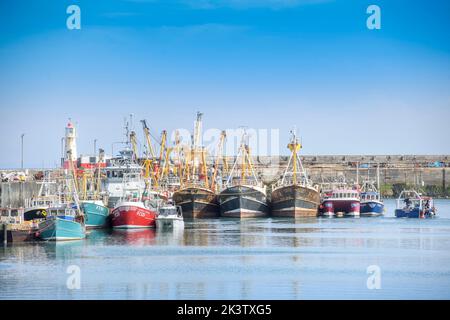 Newlyn Harbour in Cornwall, Großbritannien Stockfoto