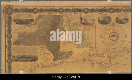 Der Staat New York: Aus neuen und ursprünglichen Umfragen kartografisch. Karten. 1860. Lionel Pincus und Prinzessin Firyal Map Division. Geologie , New York (Bundesstaat), Meteorologie , New York (Bundesstaat), New York (Bundesstaat), New York (New York) Stockfoto