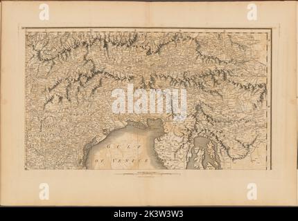 Tafel XII: Eine allgemeine Karte des Reiches von Deutschland, Holland, den Niederlanden, der Schweiz, den Graubünden, Italien, Sizilien, Korsika und Sardinien Gillet, Thomas. Kartografisch. Karten. 1800-06-04. Lionel Pincus und Princess Firyal Map Division. Europa, Karten Stockfoto