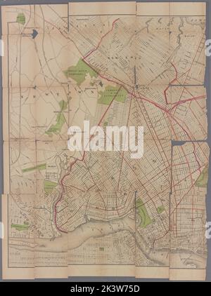 Karte von Kings County, einschließlich der Stadt Brooklyn: Aus offiziellen Aufzeichnungen und Umfragen kartografisch. Karten. 1878. Lionel Pincus und Prinzessin Firyal Map Division. Brooklyn (New York, N.Y.), Railroads , New York (Bundesstaat) , New York, Streets , New York (Bundesstaat) , New York Stockfoto