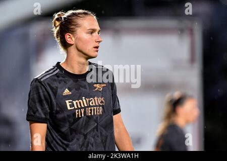 DUIVENDRECHT, NIEDERLANDE - 28. SEPTEMBER: Vivianne Miedema von Arsenal während des UEFA Women's Champions League Qualifikationsspiels zwischen Ajax Amsterdam und dem FC Arsenal am 28. September 2022 in De Toekomst in Duivendrecht, Niederlande (Foto: Jan Mulder/Orange Picles) Stockfoto