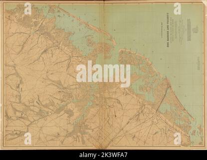 New Jersey, Doppelblatt Nr. 16 Karte von Egg Harbor kartografisch. Atlanten, Karten. 1884 - 1889. Lionel Pincus und Princess Firyal Map Division. New Jersey, Geologie, New Jersey Stockfoto