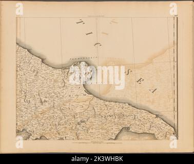 Tafel XIX: Eine allgemeine Karte des Reiches von Deutschland, Holland, den Niederlanden, der Schweiz, den Graubünden, Italien, Sizilien, Korsika und Sardinien Gillet, Thomas. Kartografisch. Karten. 1800-06-04. Lionel Pincus und Princess Firyal Map Division. Europa, Karten Stockfoto