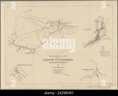 Platte II. Skizzen von Dörfern der Croton Watershed: Westchester County, pt. A zeigt Skizzen von: Bedford Station, Cross River, Katonah und Mt. Kisco-Kartographie. Karten. 1888. Lionel Pincus und Prinzessin Firyal Map Division. Croton River Watershed (N.Y.), Watersheds , New York (State) , Westchester County, Aquädukte , New York (State) , Westchester County, Städte und Gemeinden , New York (State) , Westchester County, Westchester County (N.Y.), Water-Supply , New York (State) , New York, Croton River (N.Y.), Croton Aqueduct (N.Y.) Stockfoto