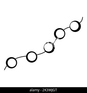 Handgezeichneter Kritzelkritz aus Girlande. Vektorgrafik für Web, Kartendesign, Aufkleber Stock Vektor