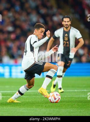 Jamal Musiala, DFB 14 beim UEFA Nations League 2022-Spiel ENGLAND - DEUTSCHLAND 3-3 in der Saison 2022/2023 am 26. September 2022 in London, Großbritannien. © Peter Schatz / Alamy Live News Stockfoto