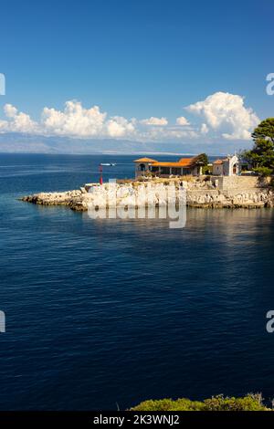 Eingang zum Hafen von Veli Losinj in Kroatien Stockfoto