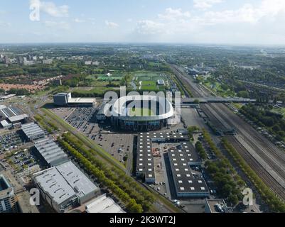 Rotterdam, 17.. September 2022, Niederlande. Stadion Feijenoord, De Kuip, holländisches Fußballstadion in Süd-Rotterdam, in dem Profifußball ausgetragen wird Stockfoto