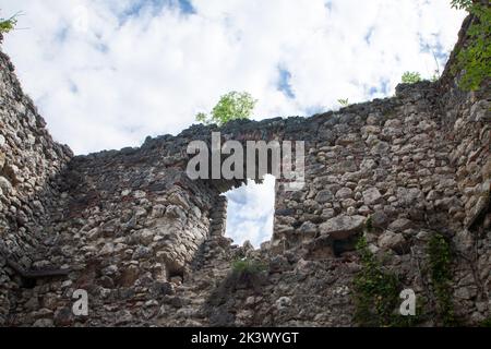 Ruinen der alten Altstadt in Samobor, Kroatien. Stockfoto