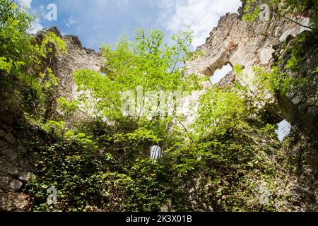 Ruinen der alten Altstadt in Samobor, Kroatien. Stockfoto