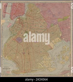 Williams' Karte von Borough of Brooklyn. Kartografisch. Karten. 1911. Lionel Pincus und Prinzessin Firyal Map Division. Brooklyn (New York, N.Y.), Landkarten Stockfoto