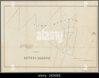 Oswego Harbour Ex. Doc. (Vereinigte Staaten. Kongress. Haus) Kartografisch. Karten, Seekarten. 1854. Lionel Pincus und Prinzessin Firyal Map Division. Leuchttürme , New York (Staat) , Oswego (N.Y.), Häfen , New York (Staat) , Oswego (N.Y.), Seekarten , New York (Staat) , Oswego (N.Y.), Häfen, Leuchttürme, Oswego (N.Y.), Fort Ontario (N.Y.), Ontario, Lake (N.Y. und Ont.), New York (Bundesstaat) , Fort Ontario, New York (Bundesstaat) , Oswego (N.Y.) Stockfoto