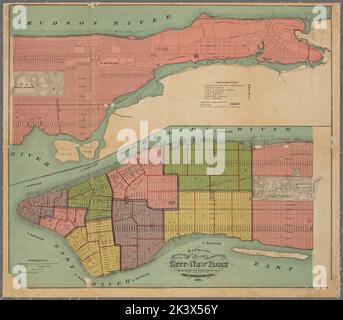 Karte der Grenzen der Feuerwehr der Stadt New York : erstellt unter der Leitung der Feuerwehr-Kommissare. 1871. Kartografisch. Karten. Lionel Pincus und Princess Firyal Map Division. New York (New York). Feuerwehr, Brandschutzbezirke , New York (Bundesstaat) , New York (N.Y.), Manhattan (New York, N.Y.), New York (N.Y.) Stockfoto