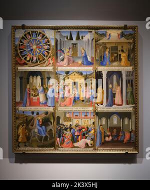 Tafeln für das Armadio degli Argenti im San Marco Museum in Florenz Italien Stockfoto