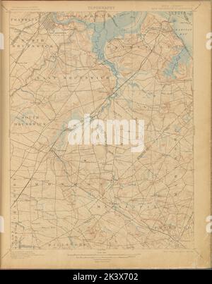 New Brunswick, Umfrage von 1884-85, hrsg. von 1901, Repr. 1905. 1899 - 1926. Kartografisch. Atlanten, Karten. Lionel Pincus und Princess Firyal Map Division. New Jersey, Karten Stockfoto