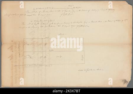 Roosevelt Street 1775. Text. Dokumente, Umfragen, Karten. Abteilung Manuskripte und Archive Stockfoto