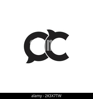 Buchstabe cc Gespräch Blase Design Logo Vektor Stock Vektor