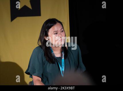 Austin, TX, USA. 24. September 2022. ALLIE MORRIS, Journalistin der Dallas Morning News, während einer Interviewsitzung beim jährlichen Texas Tribune Festival in der Innenstadt von Austin am 24. September 2022. (Bild: © Bob Daemmrich/ZUMA Press Wire) Stockfoto