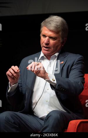 Austin, TX, USA. 24. September 2022. Der republikanische Kongressabgeordnete Michael MCCAUL aus Texas spricht während einer Interviewsitzung beim jährlichen Texas Tribune Festival in der Innenstadt von Austin am 24. September 2022. McCaul, der den 10. District von Texas vertritt, ist Mitglied des Ausschusses für auswärtige Angelegenheiten. (Bild: © Bob Daemmrich/ZUMA Press Wire) Stockfoto