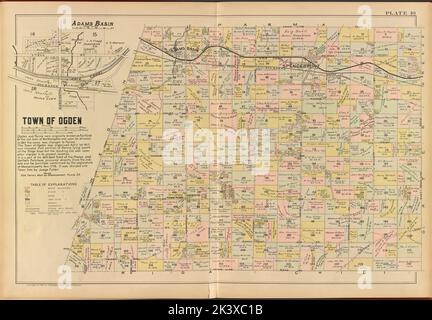 Monroe County, Doppelseite Platte Nr. 10 Karte der Stadt Ogden, Adams Basin kartografisch. Atlanten, Karten. 1902. Lionel Pincus und Prinzessin Firyal Map Division. Monroe County (N.Y.), Immobilien , New York (Bundesstaat) , Monroe County Stockfoto