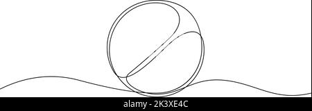 Kontinuierliche Linienzeichnung des Verbotszeichens. Vektorgrafik Stock Vektor