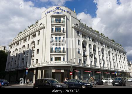 Bukarest, Rumänien - 22. September 2022: Athenee Palace Hilton Bucharest Hotel, in Bukarest, Rumänien. Stockfoto