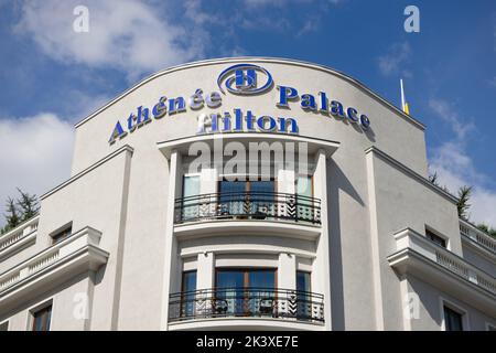 Bukarest, Rumänien - 22. September 2022: Athenee Palace Hilton Bucharest Hotel, in Bukarest, Rumänien. Stockfoto