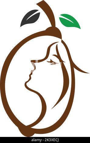 Frau Hautpflege Schönheit Logo Vektor-Vorlage Stock Vektor