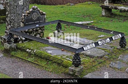 Grab und letzte Ruhestätte von Rob Roy, Robert Roy MacGregor, Balquhidder, Perthshire, Schottland, UK, FK19 8PB , FK19 Stockfoto