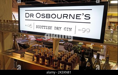 Dr. Osbournes Spirits, Schottland, Großbritannien, Scottish Dry Gin Stockfoto