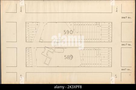 Central Park Planning Map: Begrenzt durch 106. Street, 5. Avenue, 104. Street und 6. Avenue kartografisch. Karten. 1853. Lionel Pincus und Prinzessin Firyal Map Division. New York (N.Y.), Central Park (New York, N.Y.), Stadtplanung Stockfoto