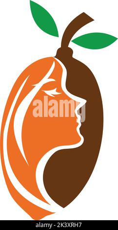 Frau Hautpflege Schönheit Logo Vektor-Vorlage Stock Vektor