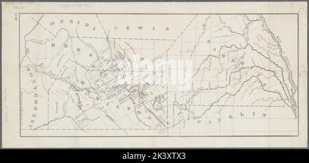 Karte der Bezirke Hamilton, St. Lawrence und Herkimer mit Patenten und kartografischen Karten. Karten. 1860 - 1869. Lionel Pincus und Princess Firyal Map Division. Land Grants , New York (Staat) , Adirondack Mountains (N.Y.), Immobilien , New York (Staat) , Adirondack Mountains (N.Y.), Land Grants , New York (Staat) , Hamilton County, Land Grants , New York (Staat) , Herkimer County, Land Grants , New York (Staat) , Saint Lawrence County, Adirondack Mountains (New York) Stockfoto