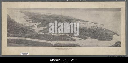 Greater New York und Long Island, Blick nach Osten von Jersey City. 1911. Kartografisch. Karten. Lionel Pincus und Princess Firyal Map Division Stockfoto